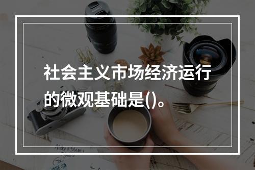 社会主义市场经济运行的微观基础是()。