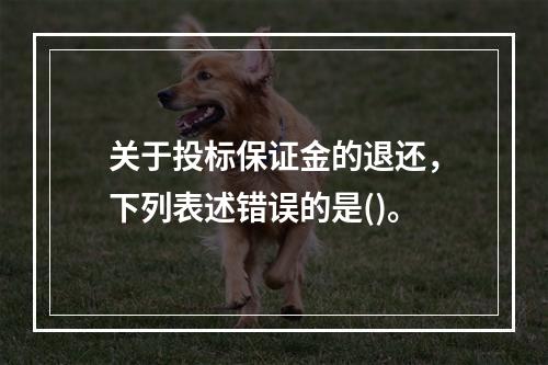 关于投标保证金的退还，下列表述错误的是()。