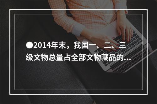 ●2014年末，我国一、二、三级文物总量占全部文物藏品的比重