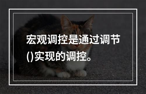 宏观调控是通过调节()实现的调控。