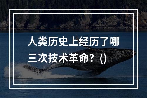 人类历史上经历了哪三次技术革命？()