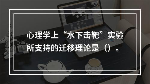 心理学上“水下击靶”实验所支持的迁移理论是（）。