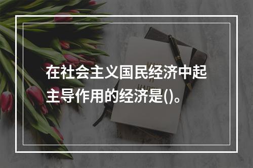 在社会主义国民经济中起主导作用的经济是()。