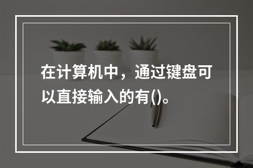 在计算机中，通过键盘可以直接输入的有()。