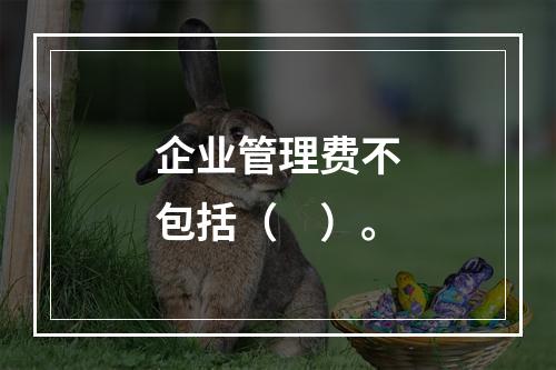 企业管理费不包括（　）。