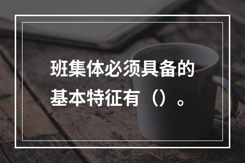 班集体必须具备的基本特征有（）。