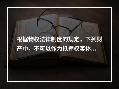 根据物权法律制度的规定，下列财产中，不可以作为抵押权客体的是