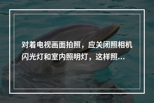 对着电视画面拍照，应关闭照相机闪光灯和室内照明灯，这样照出的