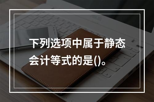 下列选项中属于静态会计等式的是()。