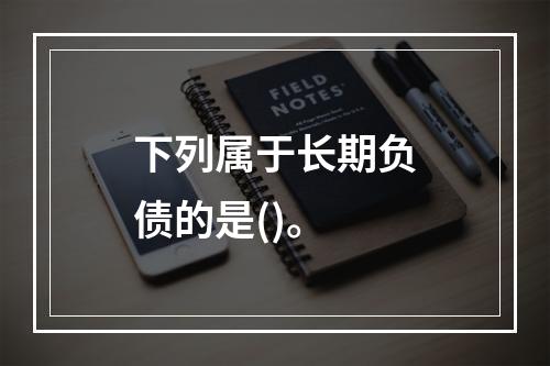 下列属于长期负债的是()。