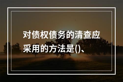 对债权债务的清查应采用的方法是()、