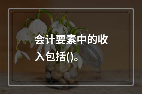 会计要素中的收入包括()。