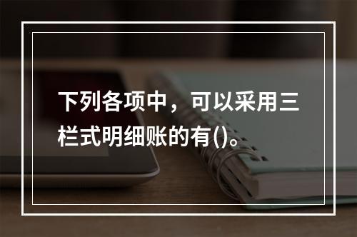 下列各项中，可以采用三栏式明细账的有()。