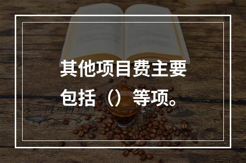 其他项目费主要包括（）等项。