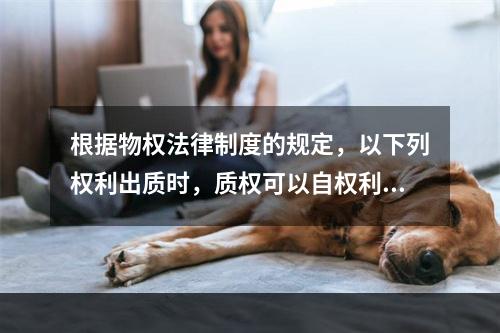 根据物权法律制度的规定，以下列权利出质时，质权可以自权利凭证