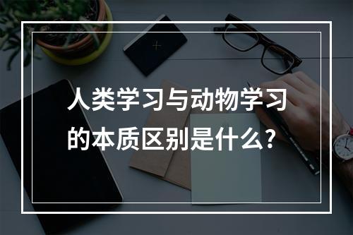 人类学习与动物学习的本质区别是什么?