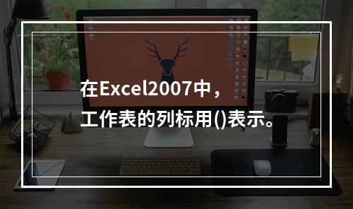 在Excel2007中，工作表的列标用()表示。