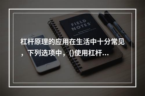 杠杆原理的应用在生活中十分常见，下列选项中，()使用杠杆原理