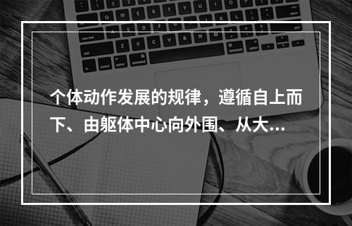 个体动作发展的规律，遵循自上而下、由躯体中心向外围、从大肌肉