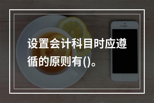 设置会计科目时应遵循的原则有()。