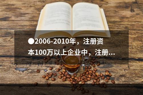 ●2006-2010年，注册资本100万以上企业中，注册资本