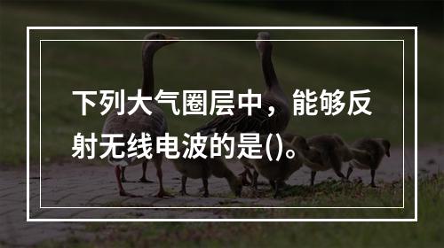 下列大气圈层中，能够反射无线电波的是()。