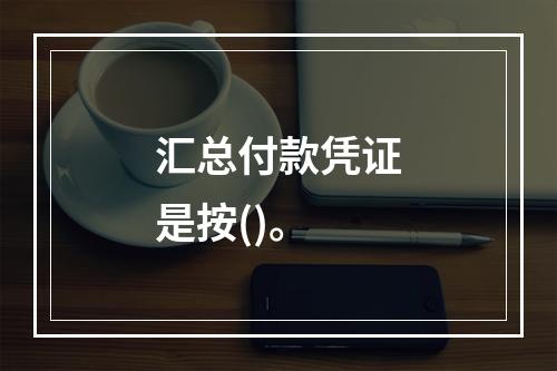 汇总付款凭证是按()。