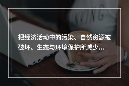 把经济活动中的污染、自然资源被破坏、生态与环境保护所减少和增