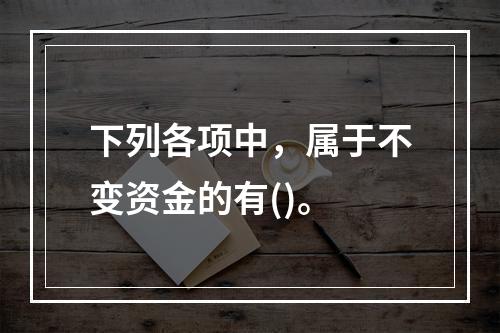 下列各项中，属于不变资金的有()。