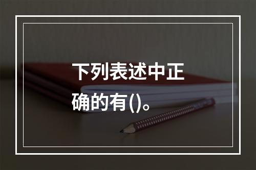 下列表述中正确的有()。