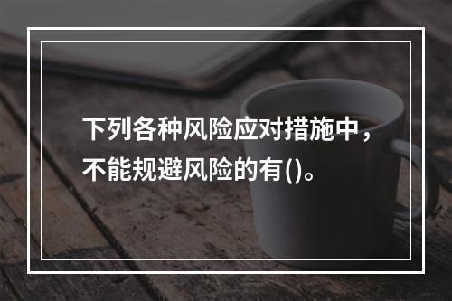 下列各种风险应对措施中，不能规避风险的有()。