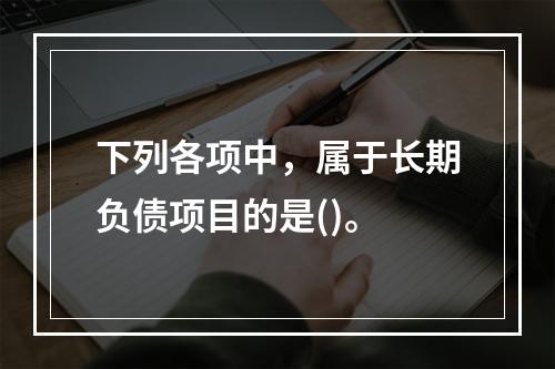 下列各项中，属于长期负债项目的是()。