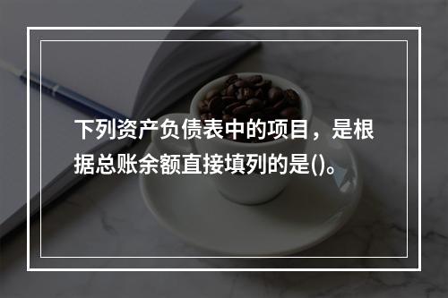 下列资产负债表中的项目，是根据总账余额直接填列的是()。