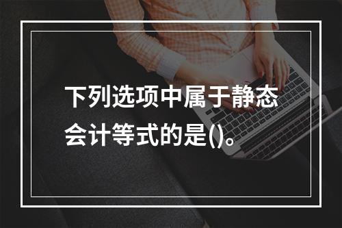 下列选项中属于静态会计等式的是()。