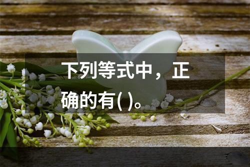 下列等式中，正确的有( )。