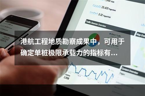 港航工程地质勘察成果中，可用于确定单桩极限承载力的指标有()