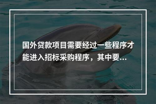 国外贷款项目需要经过一些程序才能进入招标采购程序，其中要经过