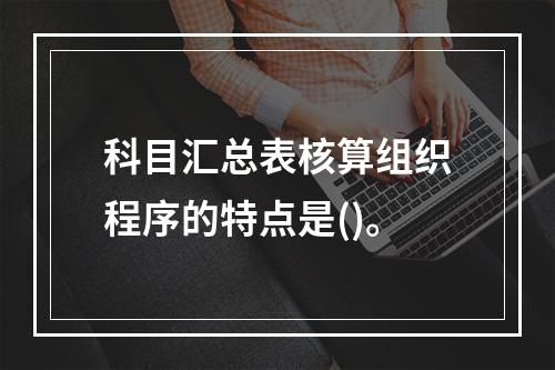 科目汇总表核算组织程序的特点是()。