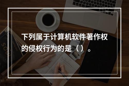 下列属于计算机软件著作权的侵权行为的是（ ）。