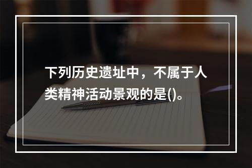 下列历史遗址中，不属于人类精神活动景观的是()。