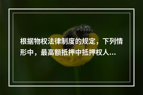 根据物权法律制度的规定，下列情形中，最高额抵押中抵押权人的债