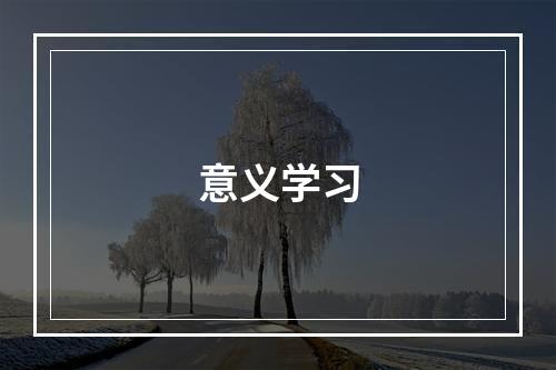 意义学习