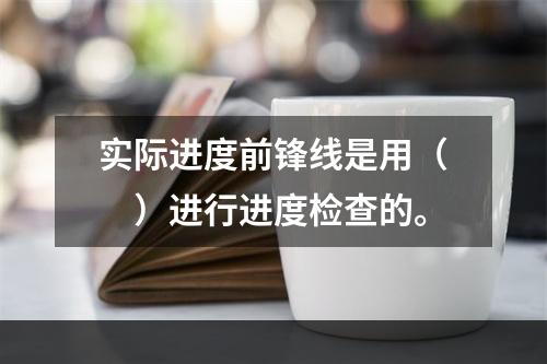 实际进度前锋线是用（　）进行进度检查的。