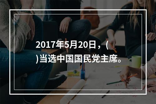 2017年5月20日，()当选中国国民党主席。