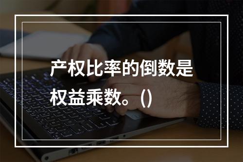 产权比率的倒数是权益乘数。()