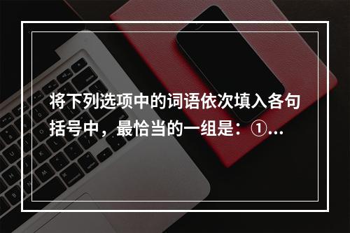 将下列选项中的词语依次填入各句括号中，最恰当的一组是：①两国