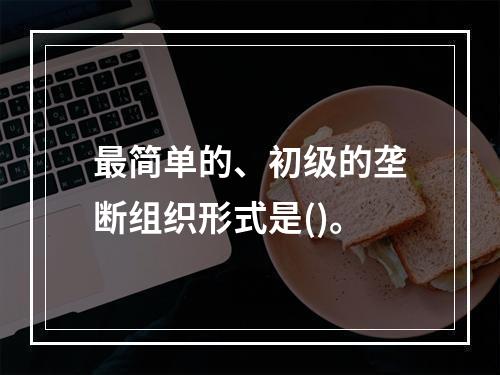 最简单的、初级的垄断组织形式是()。