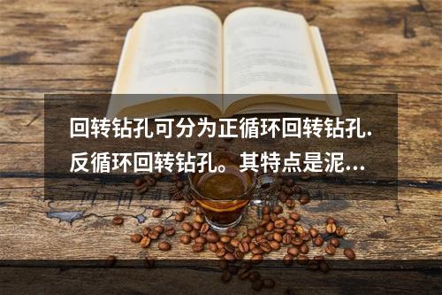 回转钻孔可分为正循环回转钻孔.反循环回转钻孔。其特点是泥浆循