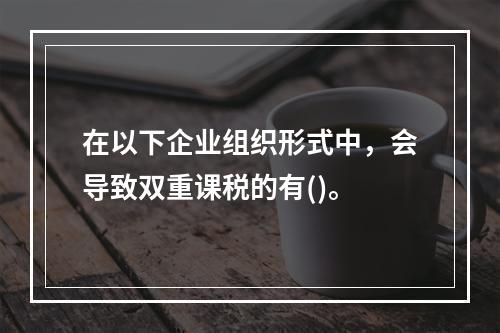 在以下企业组织形式中，会导致双重课税的有()。