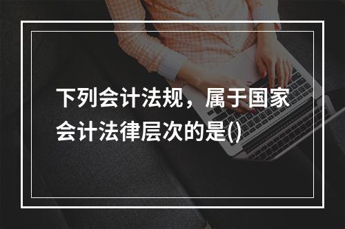 下列会计法规，属于国家会计法律层次的是()